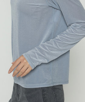 シアーベロア ラウンドネックプルオーバー（01-01EM02-205）｜K.T