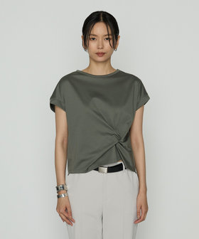 専用出品fashionko様 コットン強撚ポンチ デザインタックシャツ（01-01EM03-205）｜K.T