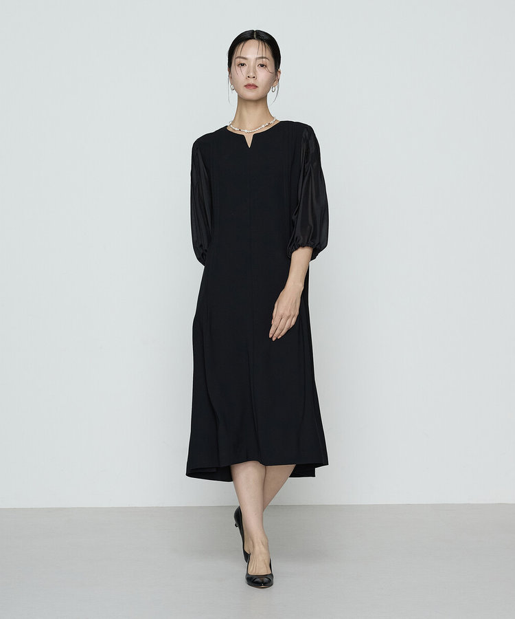 バックサテンストレッチ ドレス（01-02OO01-206）｜K.T キヨコ タカセ