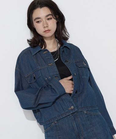 10オンスストレッチデニム フロントタックGジャン