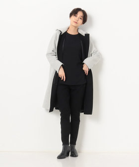 ストレッチバックサテン梨地 ラウンドネックプルオーバー（01-04HE06