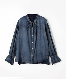 シフォンデニム ブラウス