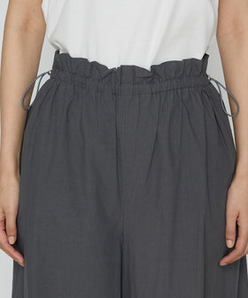 コットンタイプライター ギャザーワイドパンツ（01-05PK05-205）｜K.T