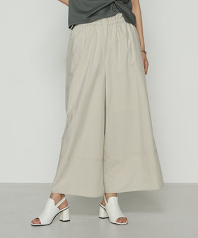 コットンタイプライター ギャザーワイドパンツ（01-05PK05-205）｜K.T