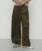 キュプラツイル サテンツイルワイドカーゴパンツ（01-05PM01-205