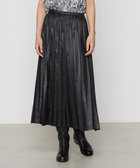 エンボスチンツサテン コンビネーションボックスプリーツスカート（01