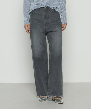 Denimist ウールパンツ　サイズ26 グレー セール】高身長 ストレッチデニムワイドパンツ 丈長め・トール