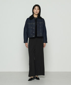 franche lippee ねこポケット 丸襟 デニムジャケット FL5 franche lippee ねこポケット 丸襟 デニムジャケット FL5