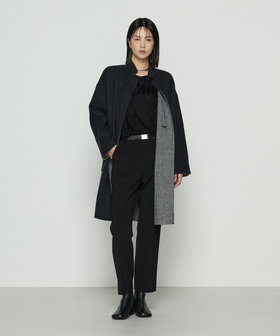 NAOKO TAKAI ネイビー　コート　新品　タグ付き アンゴラウール コンバーチブルロングコート（01-15WI06-204