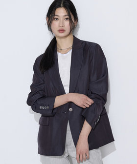 キュプラリネン ピークドラペルジャケット