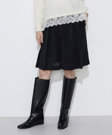 リネンウール キュロットパンツ