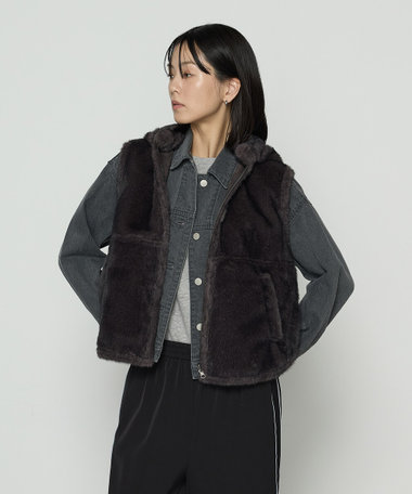 エコファー リバーシブルジレ