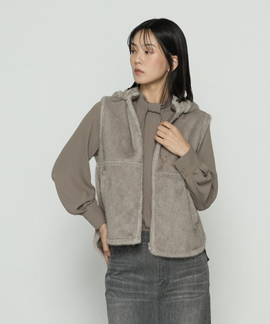 アメジスト❣️【新品未使用　リバーシブルフォックスベスト（ポケット付き） アメジスト様専用❣️【新品未使用 リバーシブルフォックスベスト