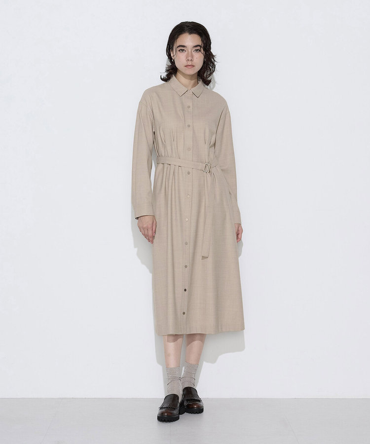 フレクシスウールサキソニー シャツワンピース