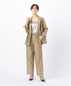 セットアップ対応】シャンブレータフタ ストレートワイドパンツ