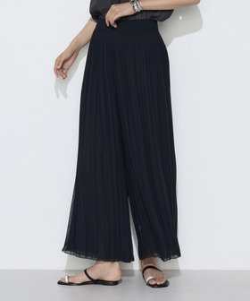 割繊×シフォン プリーツパンツ