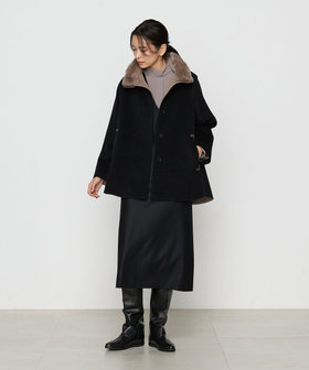 アンゴラウール Aラインショートコート（01-15WI03-204）｜K.T キヨコ