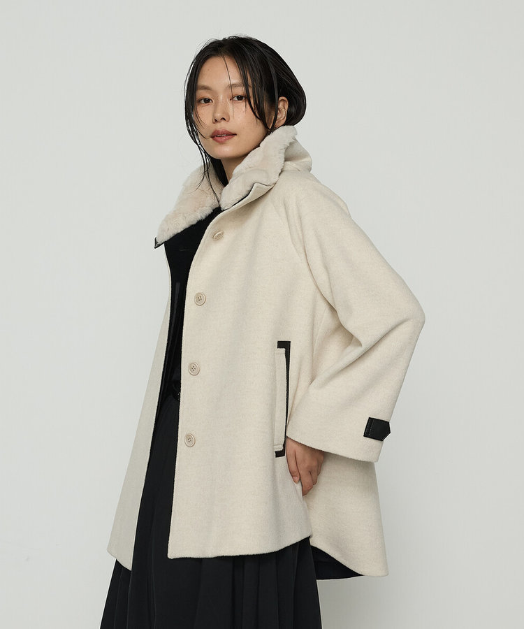 K.T KIYOKO TAKASE　カシミヤ混 チェスターコート　ダブルボタン K.T KIYOKO TAKASE カシミヤ混 チェスターコート ダブルボタン