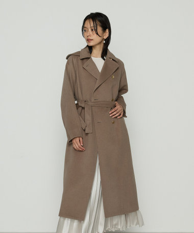 【Oggi 12月号掲載商品】アンゴラウール ロングトレンチコート