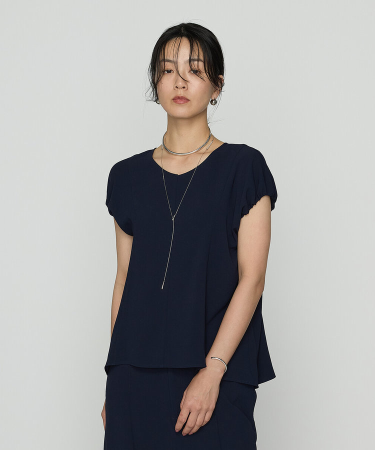 curensology オックスギャザートップス　ネイビー　完売 Curensology｜オックスギャザートップス | Rakuten Fashion(楽天