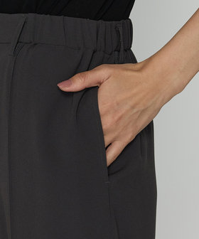 バックサテンジョーゼット クロップドワイドパンツ（01-19PK07