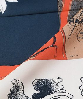 Oggi11月号掲載】絵画調シルクプリント スカーフ（01-33NM01-205