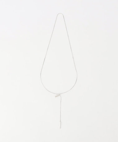 スクエアパーツスライド ネックレス