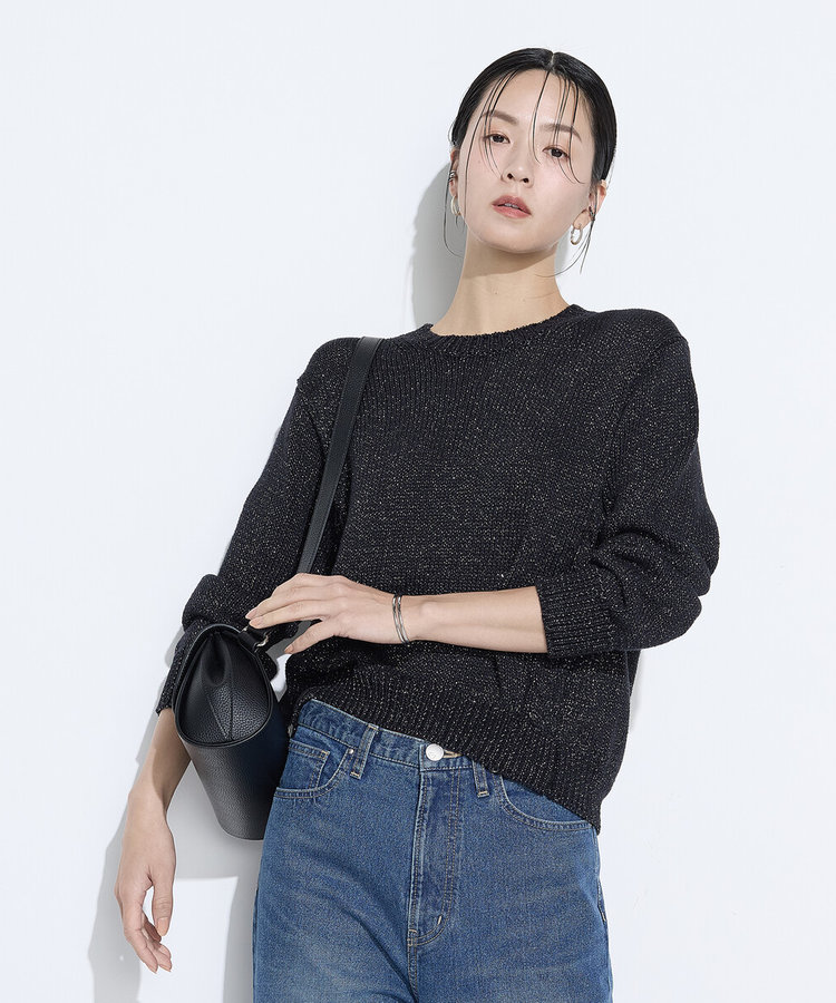 プレーティング天竺 シャイニーラメニット（01-40IO01-206）｜K.T