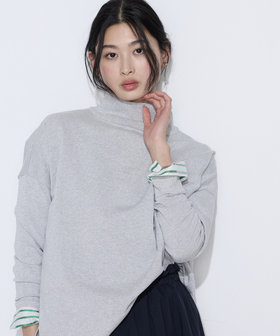 天竺編み ファインラメニットプルオーバー