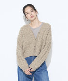 パイル編み Vネックカーディガン（01-45IM06-205）｜K.T キヨコ タカセ