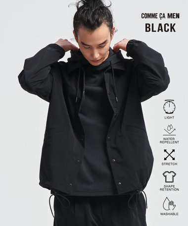 【COMME CA MEN BLACK】〔TEXBRID〕ライトコーチジャケット