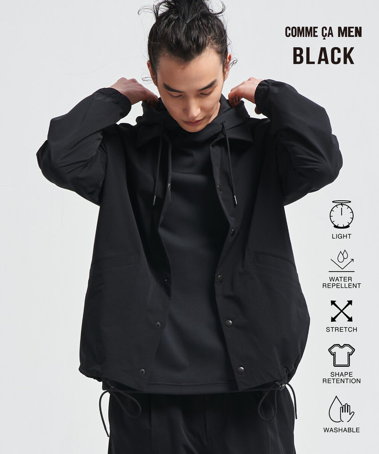 【COMME CA MEN BLACK】〔TEXBRID〕ライトコーチジャケット