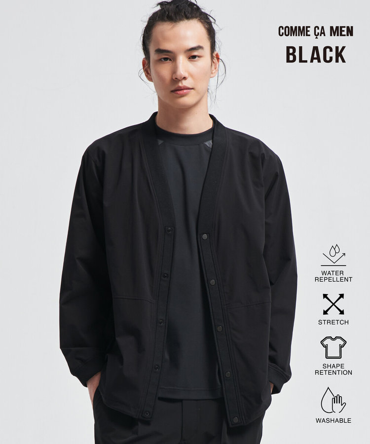 【COMME CA MEN BLACK】〔TEXBRID〕Vネックカーディガン