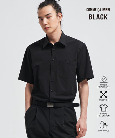 【COMME CA MEN BLACK】4WAYテック半袖シャツ