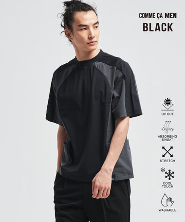 【COMME CA MEN BLACK】アクティブドライ Ｔシャツ