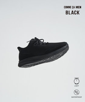 【COMME CA MEN BLACK】ウォータープルーフ ニットスニーカー
