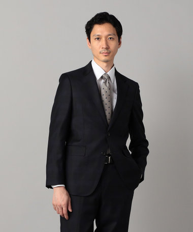 美品⭐️アマカ ノーカラージャケット スーツ ビジネス フォーマル 濃紺  M ノーカラーフォーマルジャケット【セットアップ着用可