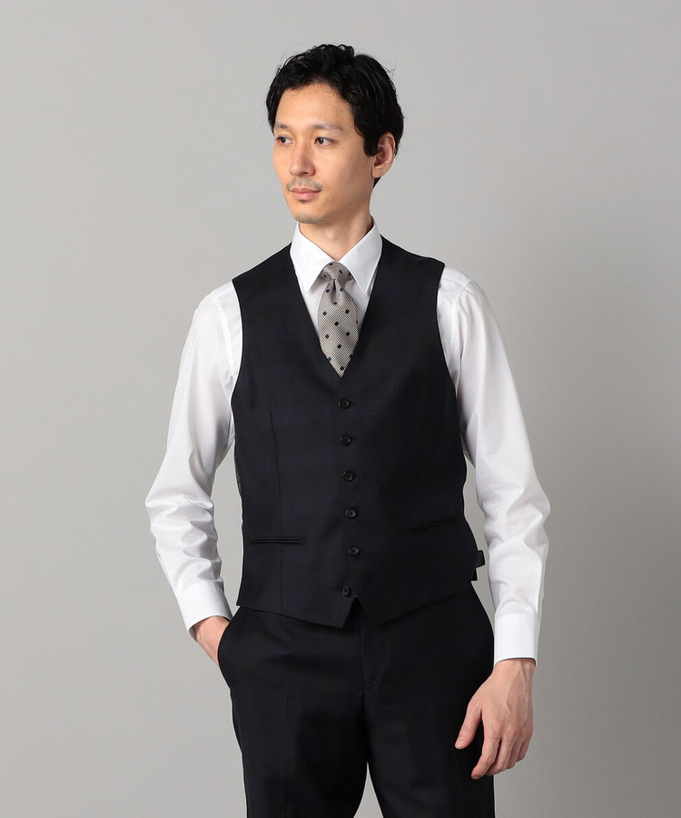 セットアップ対応】尾州産 IL PRINCIPE タータンチェック ベスト（07