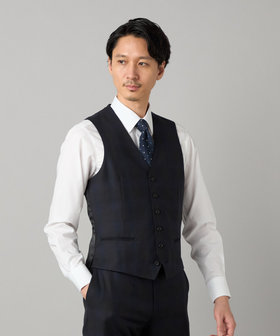 【セットアップ対応】尾州産 IL PRINCIPE タータンチェック ベスト