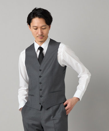 【セットアップ対応】チェルッティ プレステージ super130's ウールギャバ ベスト