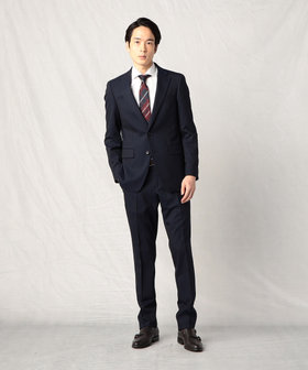 【tsk様】コムサメンCOMME CA MEN スリーピース　ネイビーストライプ セットアップ対応】ピンストライプ スラックス（07-04FG06-204