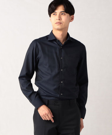 【形態安定】NEW 市松柄ドレスシャツ