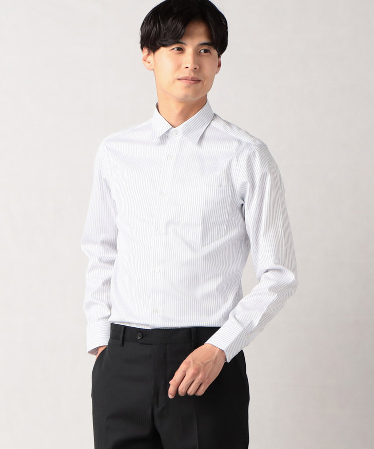 15752　PLEATSPLEASE　ストライプ　シャツ 15752 PLEATSPLEASE ストライプ シャツ