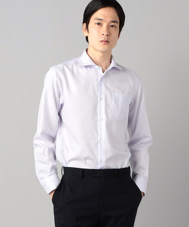 よこ様 シャツ F白 OXFORD】ストレッチ セミワイドカラーシャツ（シャツ）｜FRAY