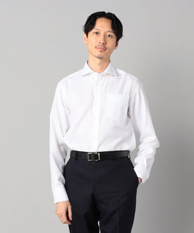 新品未使用 コムサメン ストライプ 二枚襟デザイン シャツ 日本製