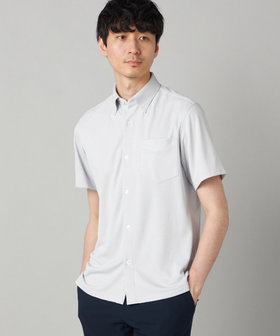 市松ジャカードジャージー 半袖ドレスシャツ
