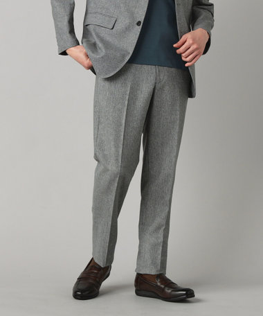 【セットアップ対応】杢カラミ織 ドビー テーパードパンツ