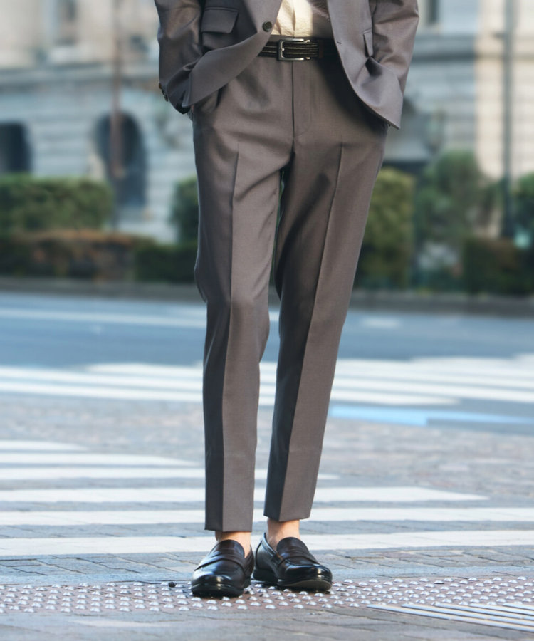 【セットアップ対応】エンボス千鳥 テーパードパンツ