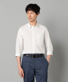 TIOTIO加工 シアサッカージャージー 七分袖シャツ（07-19IK23-205