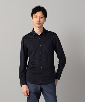 和歌山編み 千鳥柄ジャージー キーボードシャツ（07-19IM04-205